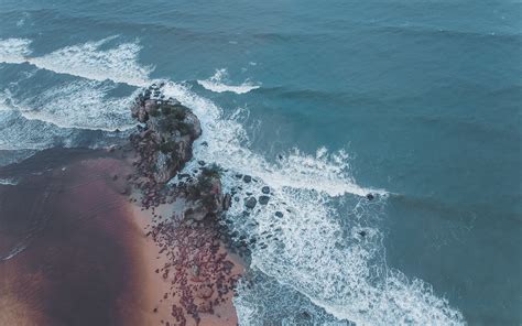 3840x2400 Aerial Shot Of Beach Seashore 4k 4k Hd 4k Wallpapers Images