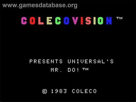 Mr Do Coleco Vision Artwork Title Screen