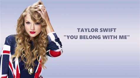 Taylor Swift You Belong With Me Lyrics Youtube