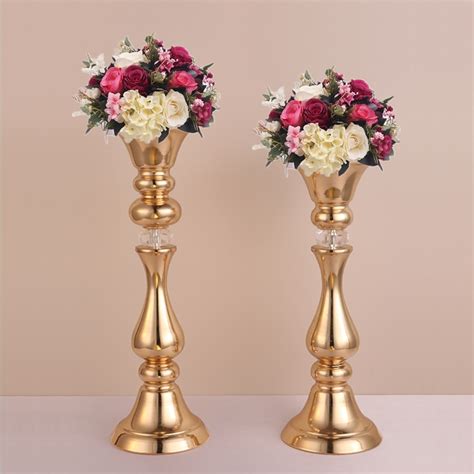 45cm Or 50cm Tall Gold Flower Stand Metal Flower Vases