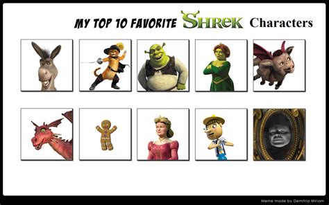 my top 10 favorite shrek characters by beewinter55 on deviantart