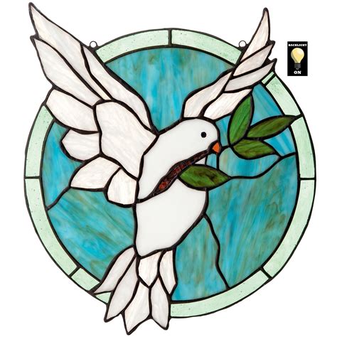 Design Toscano Dove Of Peace Tiffany Style Stained Glass