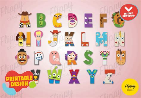 Printable Toy Story Alphabet Instant Download Printable Etsy
