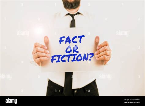Hand Writing Sign Fact Or Fiction Conceptual Photo Is It True Or Is