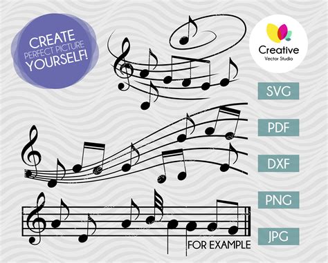 Music Notes Svg Bundle Cut File Creative Vector Studio