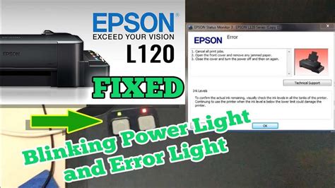 How To Fix Paper Jam On EPSON L120 Blinking Power Light And Error