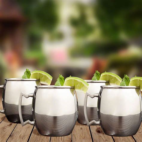 Stainless Steel Moscow Mule Mugs Set Of 4