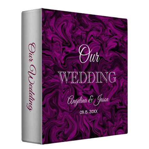 Purple And Grey Wedding Album 3 Ring Binder Zazzle Wedding Album Purple Wedding Purple Themes