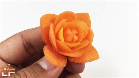 Simple Carrot Flower Carving Garnish Art Of Vegetable Carving Designs