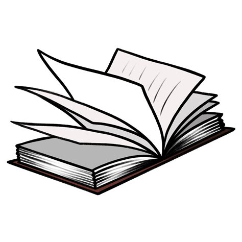 Open Book Drawing Png