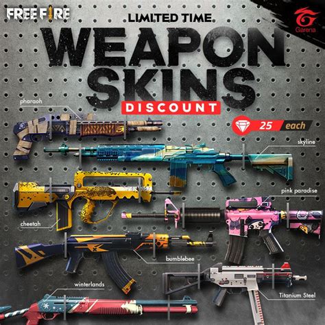 I wanna fire weapon skin but ı didnt play beta or alpha because ı didnt have a good pc. Some weapon skins are now on sale! 🤩... - Garena Free Fire ...