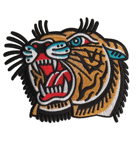 Embroidered Large 'Shon Tiger' Patch | Embroidered patches, Custom embroidered patches, Sticker ...