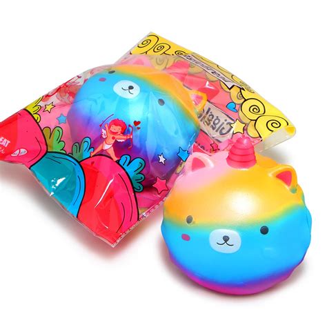 Rainbow Unicorn Squishy Cute Squishies Slow Rising Cream Scented Original Package Squeeze Toy