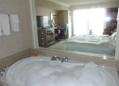 Hotels with private hot tubs add just the right amount of luxury to your trip. View from Jacuzzi tub - Picture of Hilton Niagara Falls ...