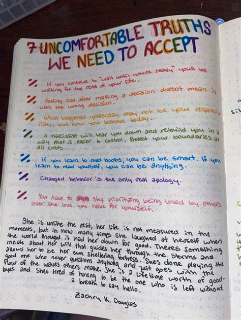 7 uncomfortable truths we need to accept bullet journal mood tracker ideas journal