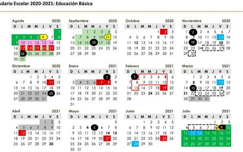 Calendario Escolar 2021 A 2022 Sep Calendario Oficial 2020 2021