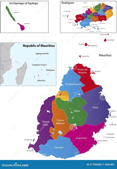 Mauritius Political Map Vector Illustration 103735418