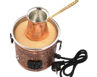 Authentic Turkish Copper Sand Coffee Maker Small Round Etsy
