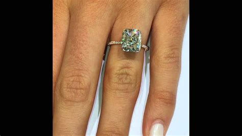 5 Carat Cushion Diamond Engagement Ring In Rose Gold Setting Youtube