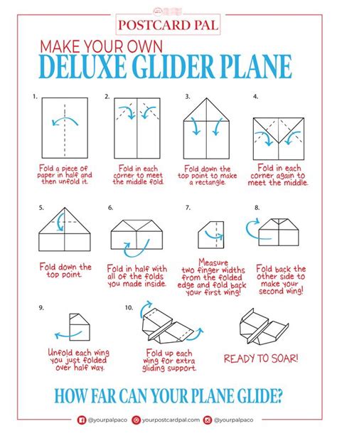 Step By Step Paper Airplane Directions Deluxe Glider Plane Make A