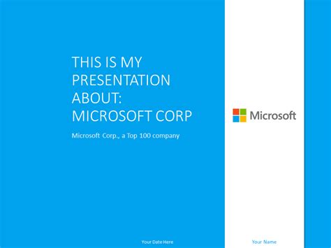 Microsoft Powerpoint Template Blue