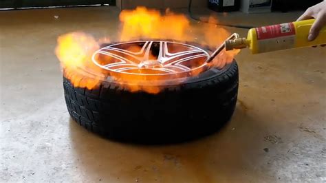 How To Mount Tires Using Fire Tire Explosion Youtube