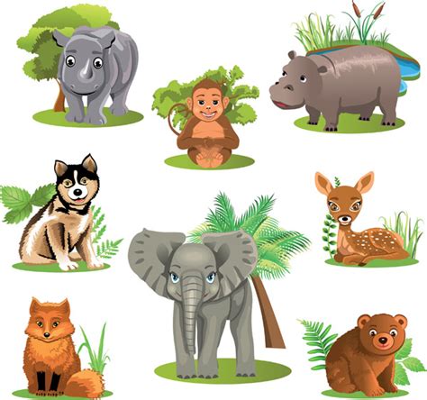 Variety Of Animals 967 Free Eps Download 4 Vector