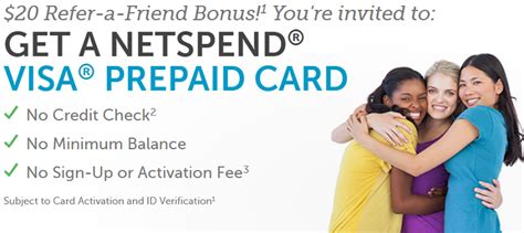 You'll need to load money to the card before using it. NetSpend Visa Prepaid Card $20 Referral Bonus