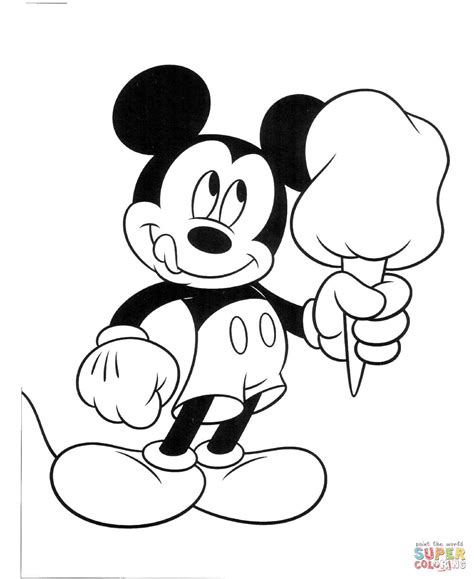 Coloring page of mickey and minnie mouse ice skating #disney, #mickeyandminnie, #mickeymouse, #minniemouse, #coloringpages. Mickey met een enorm ijsje kleurplaat | Gratis Kleurplaten ...