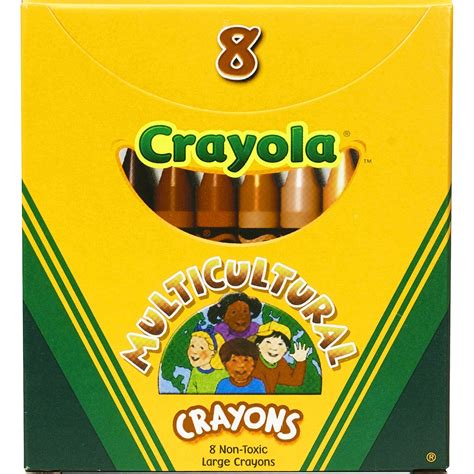 Crayola Multicultural Crayons, Large, 8 Pack - Walmart.com - Walmart.com