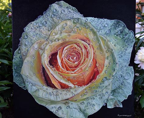 Pintura De Rosas Pintura Al óleo Original Pintura De Arte De Etsy