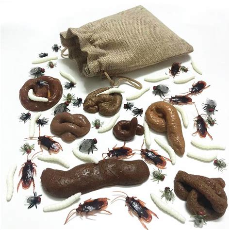Buy 62pcsbag Prank Toys Fake Poop Fly Flies For Halloween April Fools