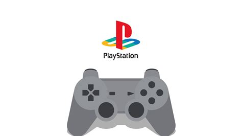Logo Playstation Video Games Minimalism Controllers Simple