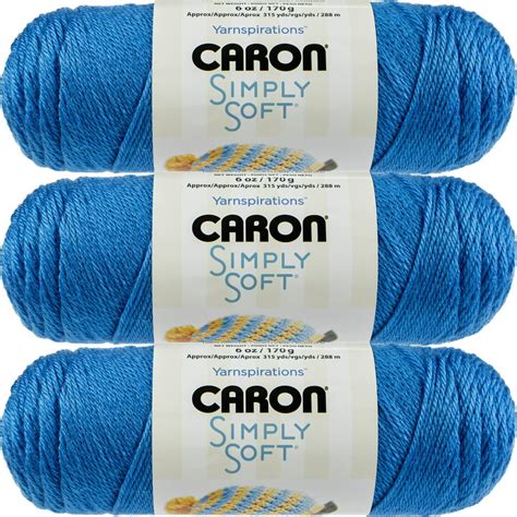 Caron Simply Soft Solids Yarn Colbalt Blue Multipack Of 3
