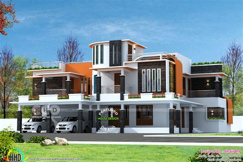 Ultra Modern 4 Bhk Luxurious Home Plan Kerala Home Design And Floor