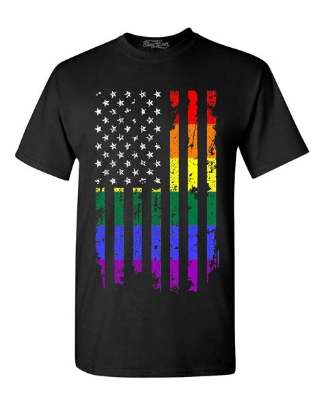 Distressed Rainbow Flag T Shirt Gay Pride Shirts 1248 Pilihax