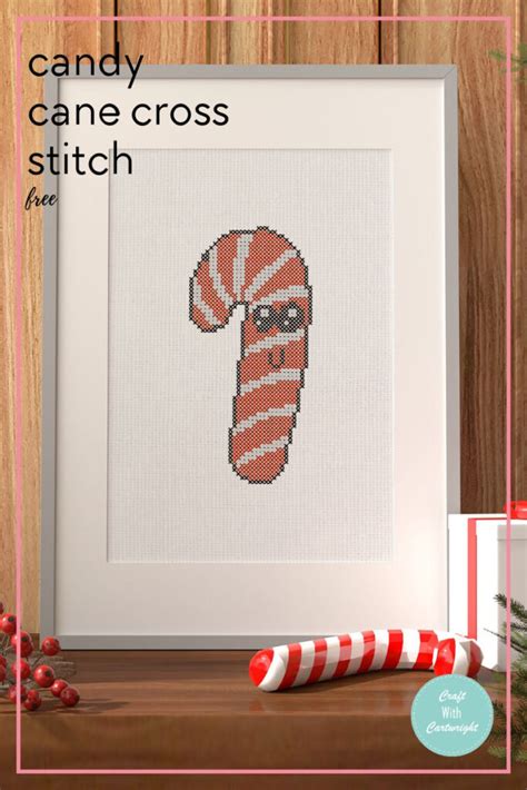 candy cane cross stitch free craft with cartwright