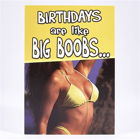 Funny Birthday Card Birthday Card With Boobs Happy My XXX Hot Girl
