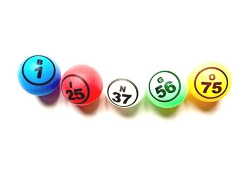 Professional Bingo Ball Set Multi Colored Double Numbered 15 Size