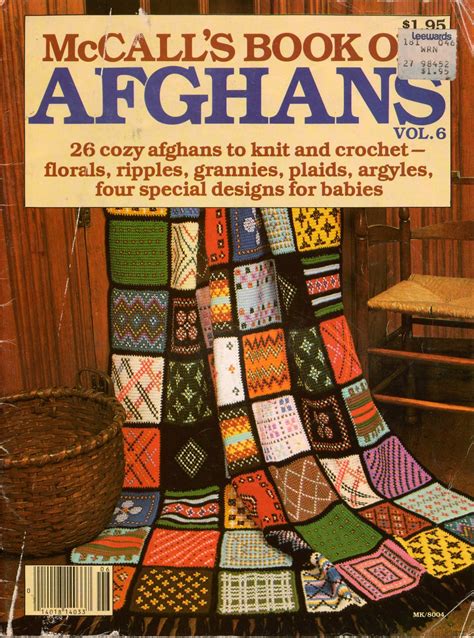 Mccalls Afghans Knitting Crochet Patterns Patchwork Baby Book Vintage
