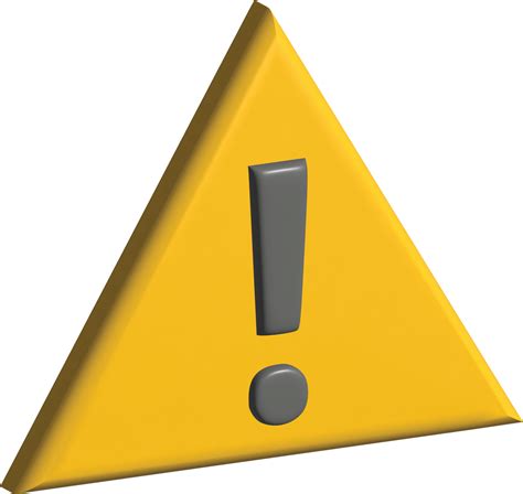 3d Icon Of Warning Alert 17339165 Png