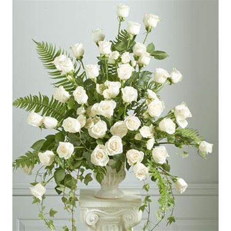All White Roses Arrangement Design House Of Flowers In Buford Ga