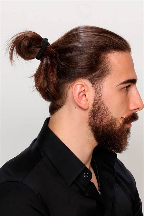 Man Bun Hairstyle With Beard Samurai Haircut Haircutinspiration Rambut