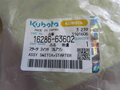 Genuine Kubota Ignition Switch W Keys Part 16286 63602 Ebay