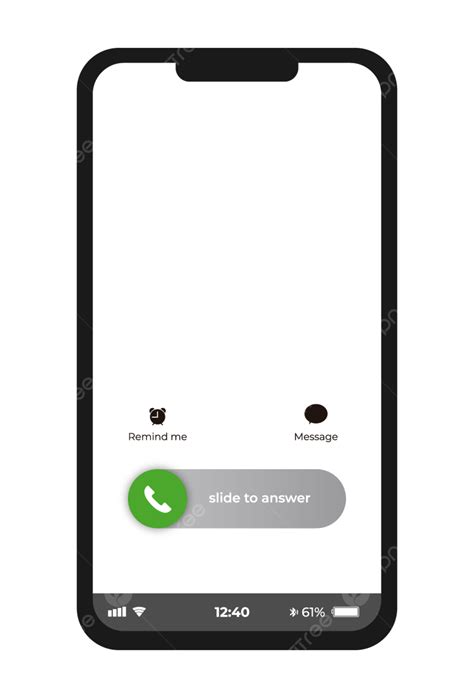Iphone Calling Screen Transparent Mockup Vector Iphone Calling Screen