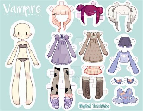 Diy Craft Cute Chibi Paper Doll Templates And Printables