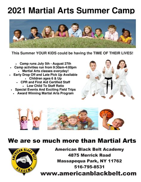 Martial Arts Summer Camp For Kids Self Defense Massapequa Ny