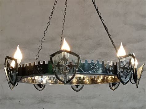 Chandelier Ligthing Ancient Medieval Style Iron Chandelier Eight