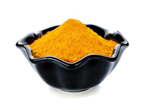 Premium Photo Turmeric Powder In Bowl Isolated On White