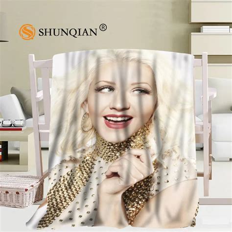 Custom Christina Aguilera Blanket Office Sofa Blanket Portable Soft Blanket Bed Plane Travel